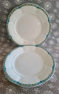 Villeroy & Boch ~ Pair of "Izmir" Bone China Dinner Plates ~ Germany ~ GUC  - Picture 1 of 9