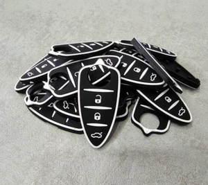 2016 Black White Key Rubber for ALFA ROMEO Juliet & Myth DELIVERY 48 HOURS - Picture 1 of 3
