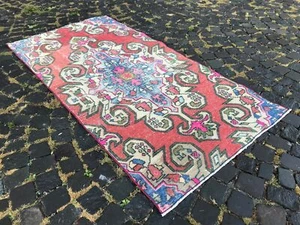 Turkish Antique rug Bohemian Area rug Oushak rug Vintage Rug Handmade Wool rug - Picture 1 of 12