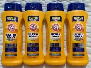 4x Arm & Hammer Ultra Max 3-in-1 Body Wash Shampoo Conditioner Cool Water 12 oz - Picture 1 of 12