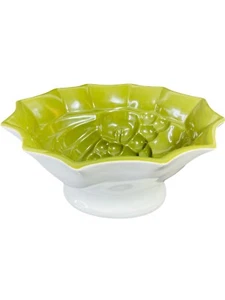 Molde Aspic de porcelana de piedra de hierro blanco verde oliva de colección hecho en Italia - Imagen 1 de 15