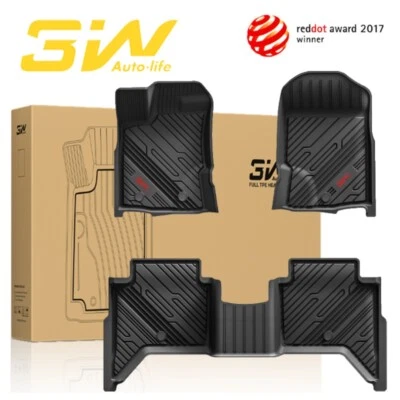 Juego completo de alfombrillas 3W TPE para Ford Ranger SuperCrew Cab 2020-2023 primera y segunda fila Foto 1 de 4