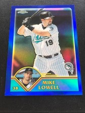 2003 Topps Chrome #80 Mike Lowell BLUE Refractor SP Parallel Serial #d 332/699