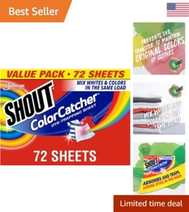Color Catcher Laundry Sheets - Maintain Original Clothing Color - 72 Count - Picture 1 of 10