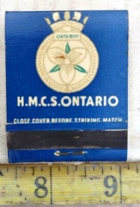 H.M.C.S. ONTARIO MATCHBOOK {87} - Picture 1 of 4