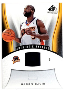 2006-07 UD SP GAME USED BARON DAVIS AUTHENTIC FABRICS GAME USED JERSEY