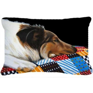 Carolines Treasures AMB1037PW1216 Day Dreamer Collie Fabric Decorative Pillow - Picture 1 of 1