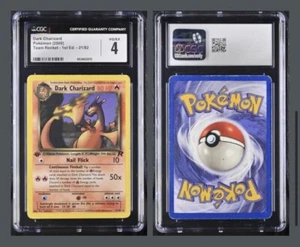 1st Edition DARK CHARIZARD 21/82 Team Rocket Pokemon Non Holo TCG - CGC 4 - Picture 1 of 1