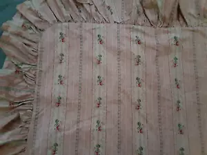 1 Ralph Lauren LILLIAN Floral Stripe Ticking Chintz Ruffle STANDARD Pillow Sham - Picture 1 of 12