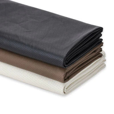 Neotrims FAUX LEATHER PU PVC Aertex Fabric,Water Resistant Stretch Soft Material - Image 1 of 2