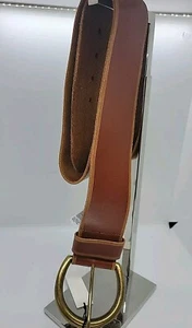 New Banana Republic Camp Leather Waist Belt With Horseshoe Buckle Brown Size Med - Picture 1 of 8