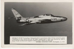 MILITARIA - CARD (195X) REPUBLIC RF-84F Thunderflash Reconnaissance - Picture 1 of 2