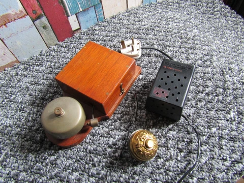 Antique Railway / Ships / Door Bell  Servants period press button & transformer Cover