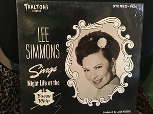 LEE SIMMONS SINGS NIGHT LIFE AT THE BUGGY WHIP LP* TRACTONS LP* STEREO 7420 - Picture 1 of 7