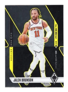 Jalen Brunson 2023-24 Panini Phoenix Fade To Black New York Knicks Card No.1 - Picture 1 of 2