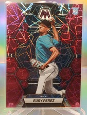 Eury Perez RC 2023 Chronicles FOTL Exclusive Mosaic Prizm /17 #16 Marlins Rookie