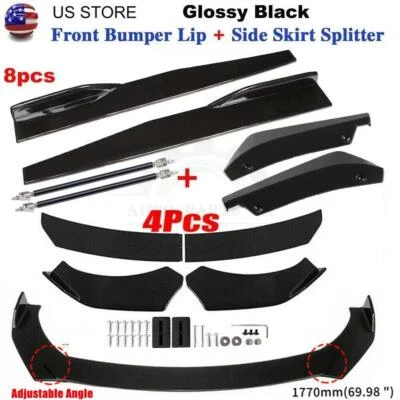 For Kia Optima Sportage Front Bumper Lip Splitter+Side Skirt+Rear Lip+Strut Rods - Изображение 1 из 4