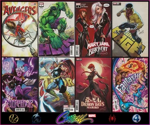 JS CAMPBELL VARIANT x8 LOT DAREDEVIL HULK STRANGE THOR FANTASTIC 1 4 7 25 NM - Picture 1 of 11