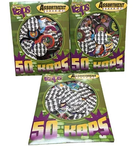 Rare Vintage *NEW* 1995 Street Kaps Pogs 50 Kaps Assortment Pack VTG 90s Toy Htf - Picture 1 of 4