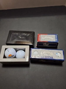 3 PACKS CALLAWAY GOLF BALLS NOS BIG BERTHA BLUE MORE SPIN/ RED MORE DISTANCE - Picture 1 of 10