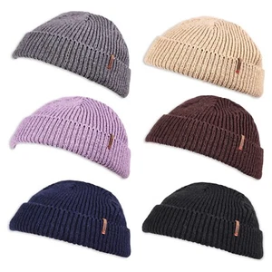 DJINNS Super Short Beanie R/L Knit - Mütze Strickmütze Wollmütze Winter Unisex - Picture 1 of 5