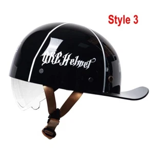 Retro Helmets Baseball Cap Half Motorcycle Duck Helmet Colorful Men Head Safety - Picture 1 of 27