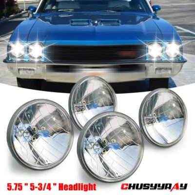 4 шт светодиодных фар дальнего/дальнего света 5 3/4 5,75 дюйма для Buick Skylark 1961-1972 GS 455 - Изображение 1 из 4
