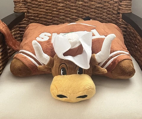 Brand New Pillow Pets 18” TEXAS LONGHORNS BEVO Mascot Stuffed Plush Pillow Cover