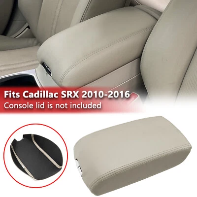 Fits 2010-2016 Cadillac SRX PVC Leather Console Lid Armrest Cover Trim Beige Tan — 第 1/4 张图片