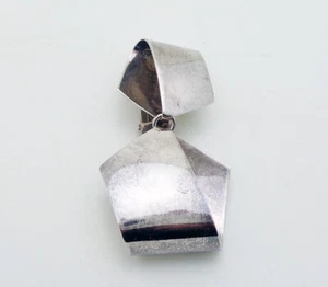 SINGLE Georg Jensen Denmark Sterling Silver 52mm Long Clip-on Drop Earring - Picture 1 of 6