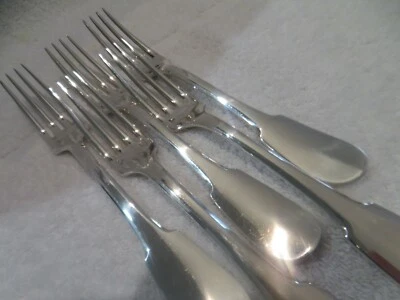 De colección 1990 francés plateado 5 tenedores de cena Christofle Cluny excelente Foto 1 de 4