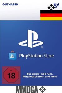 €5 PSN Card PlayStation Network Guthaben Key - 5 EURO PS4 PS5 PS Vita Code - DE