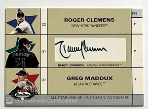 2003 Fleer Box Score All-Star Line-Up Roger Clemens Randy Johnson Auto /270 - Picture 1 of 3