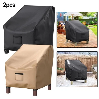 Heavy Duty Waterproof Chair Covers for Gardens 2 Pack Easy to Clean and Close - Image 1 of 4