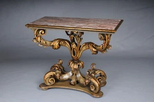 Consolle da parete italiana riccamente intagliata, 1900 circa - Foto 1 di 24