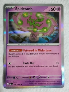 Juego de cartas coleccionables Pokémon Spiritomb 89/193 Sv:02 Paldea Evolved raro holograma - Imagen 1 de 2