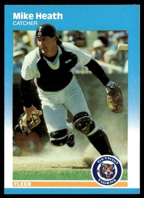 Mike Heath 1987 Fleer Update #U-42 Detroit Tigers BASEBALL - Image 1 of 2