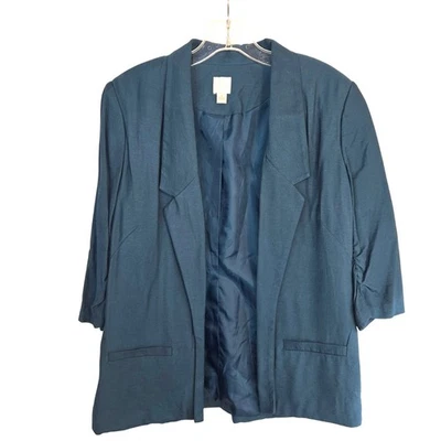 Blazer de mujer Lauren Conrad 8 azul verdoso traje abrigo misses talla mediana M chaqueta Foto 1 de 4