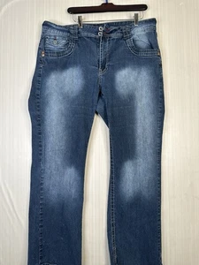 Angels Jeans Damen Größe 22 W Boot Cut Distressed Dark Wash Denim - Bild 1 von 17