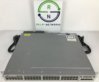 Cisco WS-C3850-48F-E 48-Port PoE+ Network Switch w/C3850-NM-4-10G & 2x 1100W PWR - Image 1 of 4