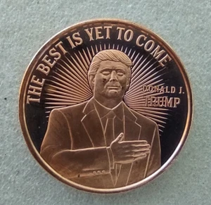 Trump 1 Oz Copper Round Coin BEST IS YET TO COME 45th Limited Edition SALE - Picture 1 of 2