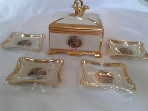 Vintage Czechoslovakia Vanity Set Of 5. - Picture 1 of 12