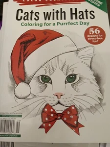 Color Creatives Cats with Hats Coloring for a Purrfect Day 2023 Adult New - Picture 1 of 1