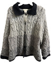 Susan Bristol Women's XL Coat Hand Knit Mohair Sweater lined Wool Ombre