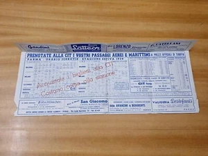 Orario Ferroviario e Automobilistico in partenza e in arrivo a Parma Estate 1959 - Foto 1 di 3