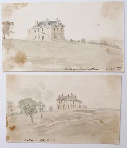 Richard Suter, English Architect (1797–1883) Old house, landscape, Scotton 1866 - Picture 1 of 4