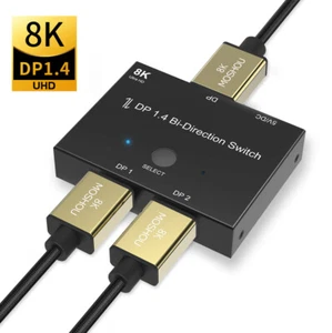 DisplayPort 1.4 Bi-Direction Switch Splitter 1X2 or 2x1 DP 1.4  8K@30Hz 4K@120Hz - Picture 1 of 7