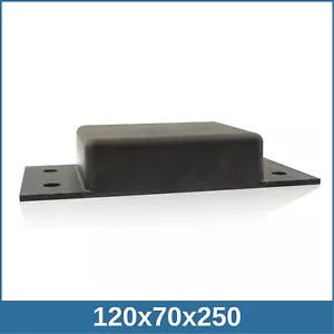 Abgerundete Anschlagschiene 120x70x250 mit 4 Befestigungslöchern NK 55°Shore - Picture 1 of 2
