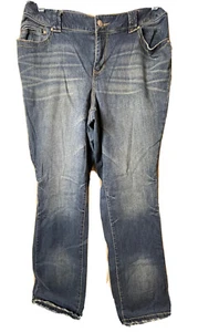 Lane Bryant Distinctly Boot Jeans Womens Size 14 Tall Blue Denim High Rise - Picture 1 of 9