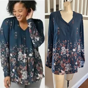 Blusa Floral Colección Tolani Mujer Talla Mediana Pullover Camisa Modal Top - Imagen 1 de 11